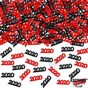 img 4 attached to KatchOn 2020 Graduation Confetti Pack - 1000 Count, 1.5 Oz - Graduation Party Decorations, Graduation Supplies in Red and Black Colors