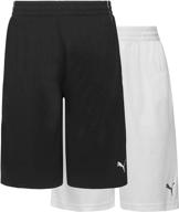 👕 puma performance graphic short for boys - black clothing set logo