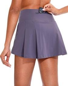 img 4 attached to 🎾 High Waisted Women's Soothfeel Pleated Tennis Skirt with Pockets - Athletic Golf Skorts Skirts for Workout and Running