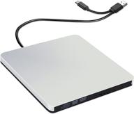 💿 high-speed usb 3.0 external cd dvd drive for laptop/macbook/desktop - slim & portable cd dvd rom rewriter burner writer - windows10/8/7/xp compatible logo