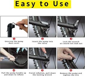 img 3 attached to 🚲 Compact Bike Pump: Presta and Schrader Compatible, 100 PSI Air Pump for Bikes/Balls/Inflatables - Portable and Safe, Includes Mount Kit & Inflatable Needle Set