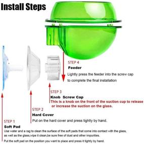 img 1 attached to Anti-Escape Reptile Cup: The Ultimate Translucent Home Pet Feeder for Tortoise, Gecko, Snakes, and Iguana