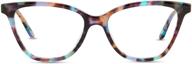 👓 gudvue cat eye blue light blocking glasses for women - protect eyes from computer/tv/phone strain, anti glare/uv400, multicolor logo