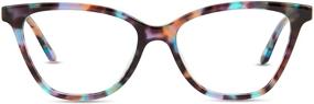 img 4 attached to 👓 GUDVUE Cat Eye Blue Light Blocking Glasses for Women - Protect Eyes from Computer/TV/Phone Strain, Anti Glare/UV400, Multicolor