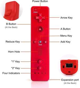 img 2 attached to 🎮 Enhance Your Gameplay with Vinklan Wii Remote and Nunchuck Controllers for Wii Nintendo and Wii U – Red Blue (Including Silicon Case)