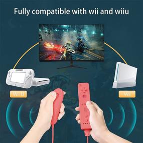 img 3 attached to 🎮 Enhance Your Gameplay with Vinklan Wii Remote and Nunchuck Controllers for Wii Nintendo and Wii U – Red Blue (Including Silicon Case)