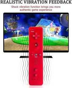 img 1 attached to 🎮 Enhance Your Gameplay with Vinklan Wii Remote and Nunchuck Controllers for Wii Nintendo and Wii U – Red Blue (Including Silicon Case)