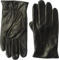 ike behar lambswool leather touchscreen men's accessories and gloves & mittens logo