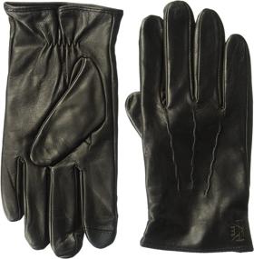img 1 attached to Ike Behar Lambswool Leather Touchscreen Men's Accessories and Gloves & Mittens
