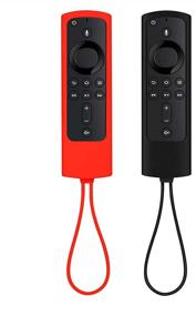 img 4 attached to 🔴 ZYF Firestick Remote Cover Case - Anti-Drop & Anti-Lost Silicone Protective Cover for 4K Firestick TV Stick in Red & Black