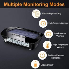 img 2 attached to 🔋 Tymate Solar Tire Pressure Monitoring System with 5 Alarm Modes and 4 External Tmps Sensor