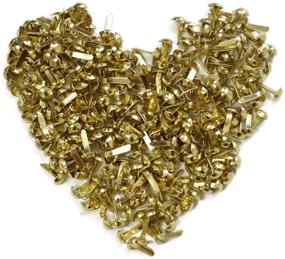 img 4 attached to 📎 YEJI 200pcs Gold Mini Metal Brad Paper Fasteners 5mm - Ideal for DIY Craft Projects, Paper Crafts, Scrapbooking, and Card Making