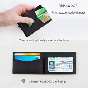 img 2 attached to ID Window Slim Bifold Wallet: The Ultimate Men's Accessory for Wallets, Card Cases & Money Organizers