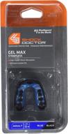 shock doctor gel max mouthguard: strapless blue/black - ultimate protection and comfort logo