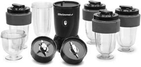 img 2 attached to 🥤 Elite Gourmet Personal Electric Drink Blender: Your All-in-One Smoothie, Shake, and Juice Maker (7PC, Black, 300 Watts)"