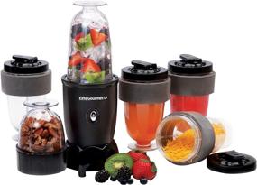 img 4 attached to 🥤 Elite Gourmet Personal Electric Drink Blender: Your All-in-One Smoothie, Shake, and Juice Maker (7PC, Black, 300 Watts)"