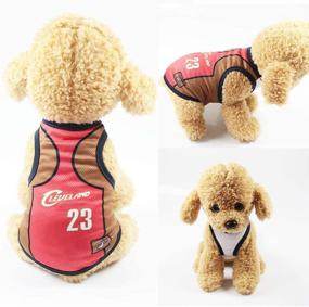 img 2 attached to Anytec Breathable Basketball Uniform Mesh T-Shirt for Dogs - XS-6XL Sizes - Perfect Costume for Pet Dogs and Cats who are Basketball Fans