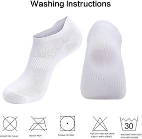 img 3 attached to 🧦 Premium Women Ankle Athletic Running Socks: 6 Pairs of Low Cut Sports Tab Socks - Soft, Thin, No Show, US Size 6-10