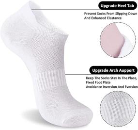 img 2 attached to 🧦 Premium Women Ankle Athletic Running Socks: 6 Pairs of Low Cut Sports Tab Socks - Soft, Thin, No Show, US Size 6-10