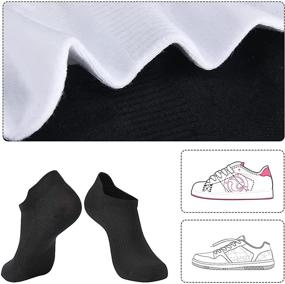 img 1 attached to 🧦 Premium Women Ankle Athletic Running Socks: 6 Pairs of Low Cut Sports Tab Socks - Soft, Thin, No Show, US Size 6-10