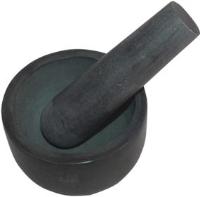 img 1 attached to 🌿 Kaizen Casa Stone Mortar and Pestle: Grind Spices, Powder Pesto, Mash Herbs, Crush Pills - Regular Size (3.75"X2.75" Mortar, 5" X1.5" Pestle)