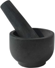 img 4 attached to 🌿 Kaizen Casa Stone Mortar and Pestle: Grind Spices, Powder Pesto, Mash Herbs, Crush Pills - Regular Size (3.75"X2.75" Mortar, 5" X1.5" Pestle)