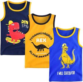 img 4 attached to 👕 ZukoCert 3-Pack Toddler Boys Tank Tops | Youth T-Shirt Cotton Kids Undershirt Combo