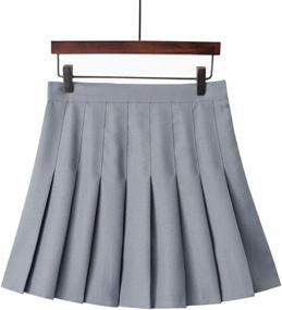 img 1 attached to Comfortable and Stylish Adarados Elastic Waisted Pleated Uniform Girls' Skirts & Skorts