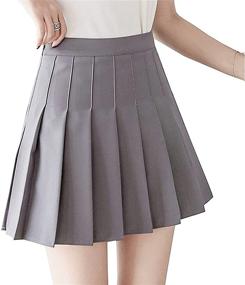 img 3 attached to Comfortable and Stylish Adarados Elastic Waisted Pleated Uniform Girls' Skirts & Skorts