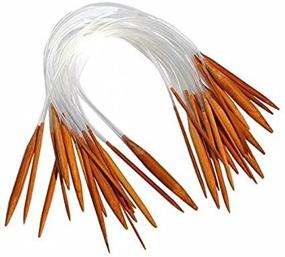img 3 attached to Celine Lin 18 Sizes 16 inch (40cm) Circular Carbonized Bamboo Knitting Needles Crafts Yarn - 2mm to 10mm Sizes