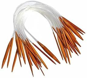 img 4 attached to Celine Lin 18 Sizes 16 inch (40cm) Circular Carbonized Bamboo Knitting Needles Crafts Yarn - 2mm to 10mm Sizes