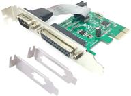 карта расширения pcie combo serial parallel - принтер lpt порт rs232 com port адаптер - контроллерная карта ieee 1284 с чипом wch382 - для настольного пк windows 10 (совместима с низким кронштейном) логотип