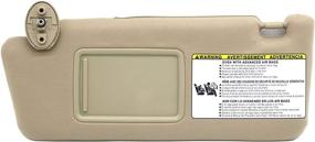 img 4 attached to 🌞 High-Quality Beige Left Driver Side Sun Visor for Toyota Tacoma 2005-2012 Without Light - 74320-04181-B1