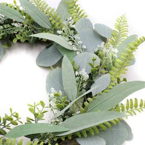 img 1 attached to 🌿 18-Inch Eucalyptus Wreath: Versatile Leaves on Handicraft Bamboo Frame for Indoor and Outdoor Spring & Summer Decoration