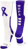 🎗️ empowerment on the field: madsportsstuff relay for life hope cancer awareness athletic crew socks logo