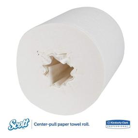 img 2 attached to 🧻 Scott 01051 Center-Pull Paper Roll Towels: Ultra-Absorbent, Convenient 1Ply, 8x15 - 500 Sheets per Roll (Case of 4 Rolls)