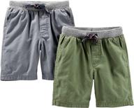 carter's toddler boys' clothing: simple joys 2-pack shorts logo