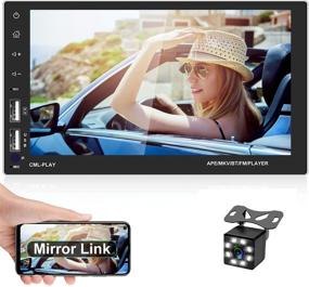 img 4 attached to 🚗 CAMECHO Двойной Дин Android автомагнитола: 7" сенсорный экран, Bluetooth, WiFi, Mirror Link, FM радио, два порта USB и поддержка камеры заднего вида