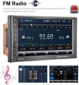 img 2 attached to 🚗 CAMECHO Двойной Дин Android автомагнитола: 7" сенсорный экран, Bluetooth, WiFi, Mirror Link, FM радио, два порта USB и поддержка камеры заднего вида