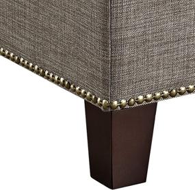 img 1 attached to Dorel Living Nailhead Square Ottoman with Built-in Storage