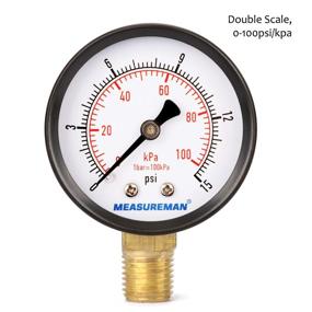 img 2 attached to 🔍 Optimized Measureman Pressure Gauge: 0-15Psi - Lower Range