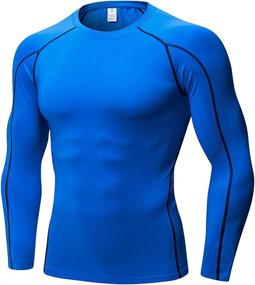 img 4 attached to Compression Shirts Base Layer Workout Running Sports & Fitness and Other Sports