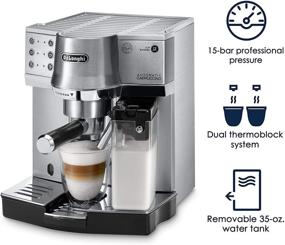 img 3 attached to ☕ Delonghi EC860: Стильная кофеварка из нержавеющей стали для идеального заваривания