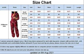 img 1 attached to 🍒 CuteCherry Women's Elegant Long Sleeve V Neck Jumpsuit - Casual Wide Leg Pants with Pockets and Belt