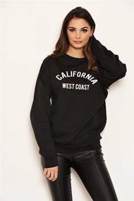 img 2 attached to 👕 HeSaYep Women's Oversized Sweatshirt Crewneck Boyfriend Long Sleeve Pullover - Letter Graphic Jumper