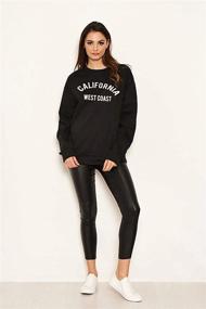 img 1 attached to 👕 HeSaYep Women's Oversized Sweatshirt Crewneck Boyfriend Long Sleeve Pullover - Letter Graphic Jumper