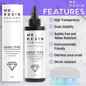 img 3 attached to 🔦 Mr. Resin 250g UV Resin (Starters Kit) & Light: Crystal Clear Resin for Keychain & Jewelry Making - Includes Accessories, Cures with UV Lamp and Sunlight!