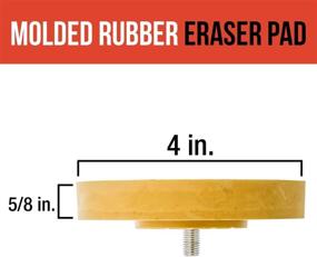 img 2 attached to 🔆 TCP Global Rubber Eraser Wheel 4" Inch Pad – Pinstripe, Adhesive, Vinyl Decal Removal Tool