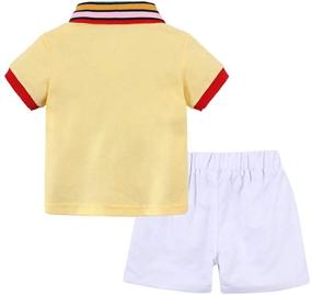 img 3 attached to 👕 Boys' Clothing Sets for Little Summer T-Shirt Outfits