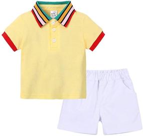 img 4 attached to 👕 Boys' Clothing Sets for Little Summer T-Shirt Outfits